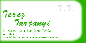 terez tarjanyi business card